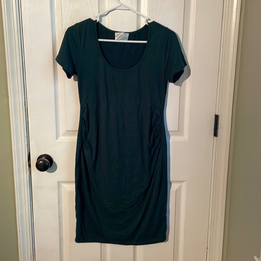 French Grey Maternity Dress